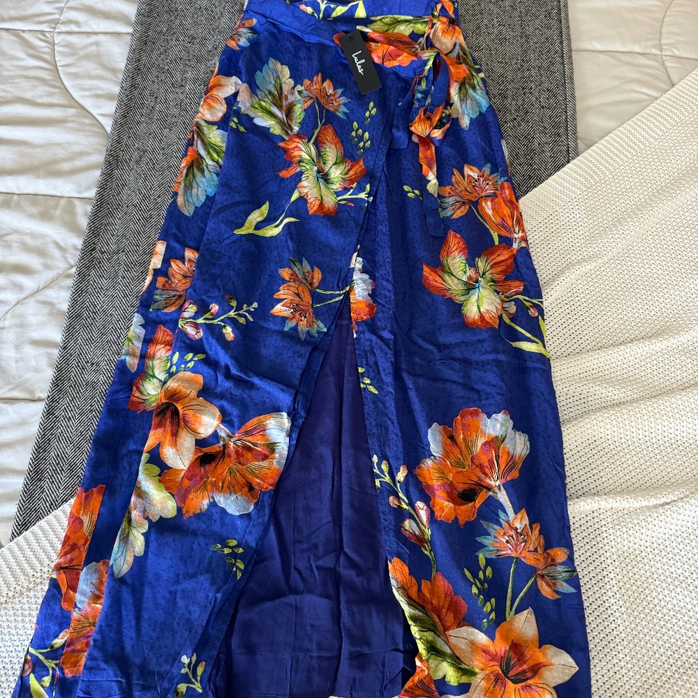 Lulus Floral Wrap Skirt